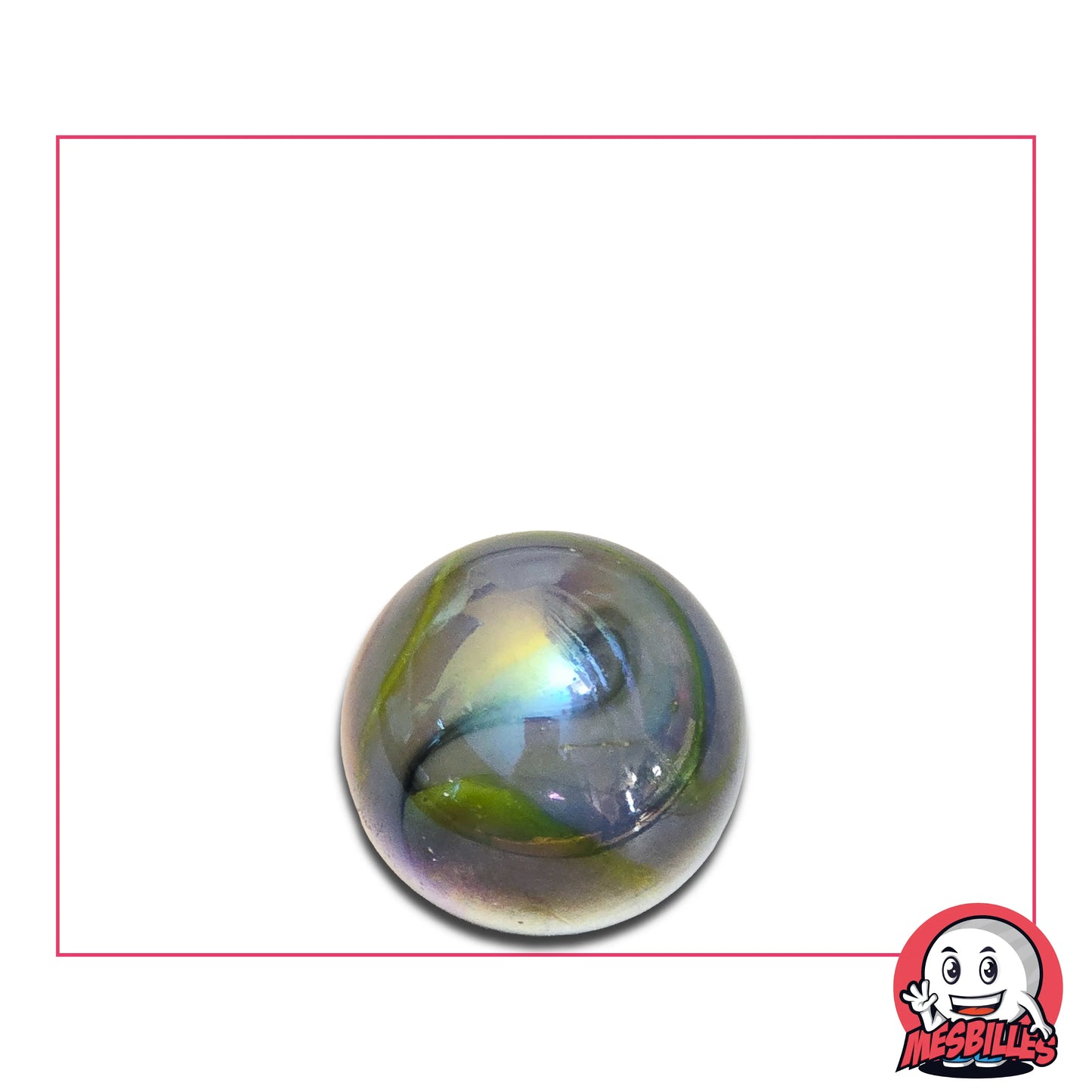 Bille Orage opaque et brillante de couleur nacrée 16 mm - MesBilles