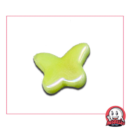 Bille papillon Fluo perle extra plate – vue de face, isolée sur fond neutre