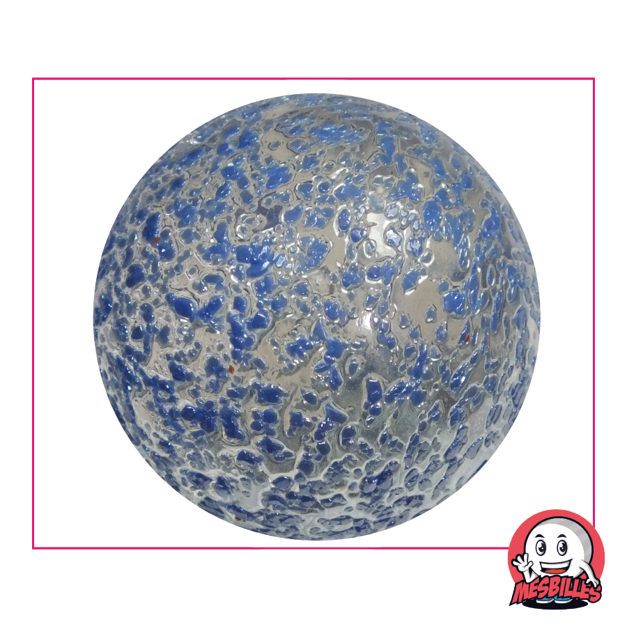 Mammoth Speckled Dark Blue, a 50 mm glass marble