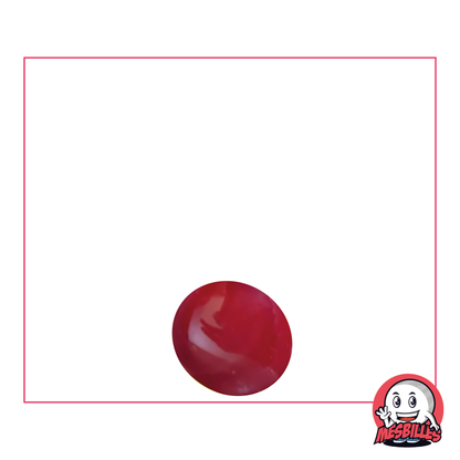 1 Flat Marble 12 mm Glossy Red