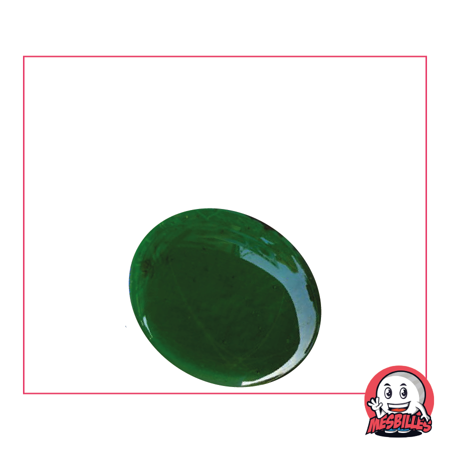 1 Flat Marble Soft-Translucent Dark Green 30 mm