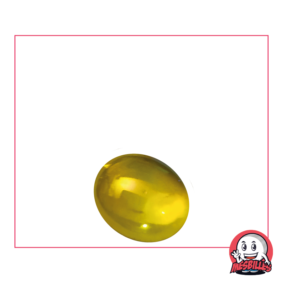 1 Flat marble 18 mm Iridescent Yellow