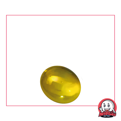 1 Flat marble 18 mm Iridescent Yellow