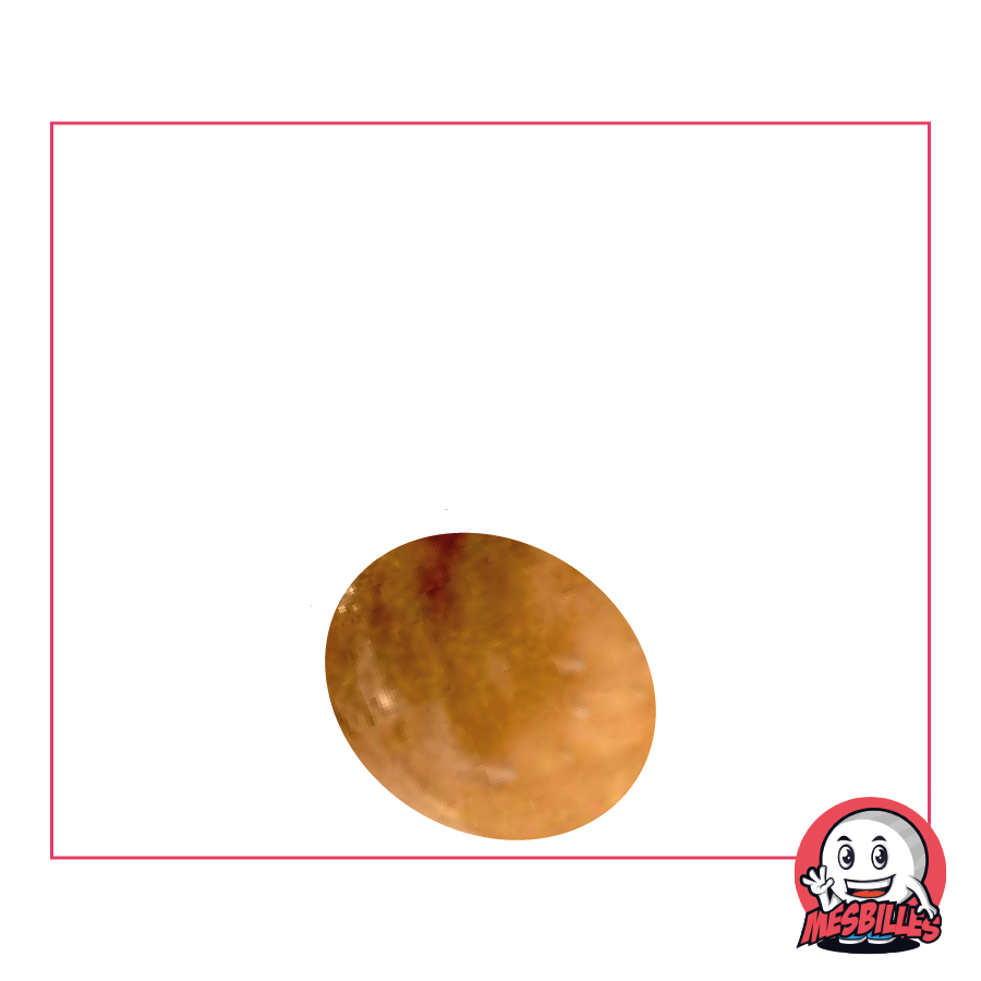 1 Flat marble 18 mm Iridescent Peach