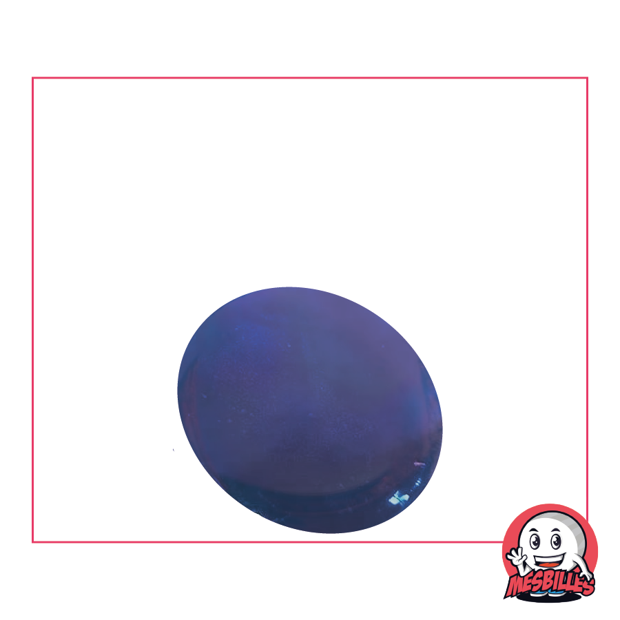 1 Flat Marble, Soft-Translucent Blue-Night 30 mm
