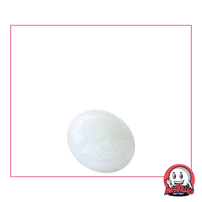 1 Flat Marble, Pearl White, 18 mm