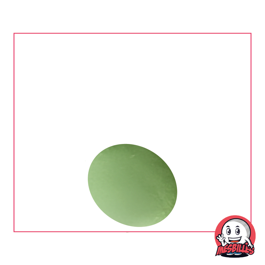 1 Flat marble 18 mm Light Green Magnifier