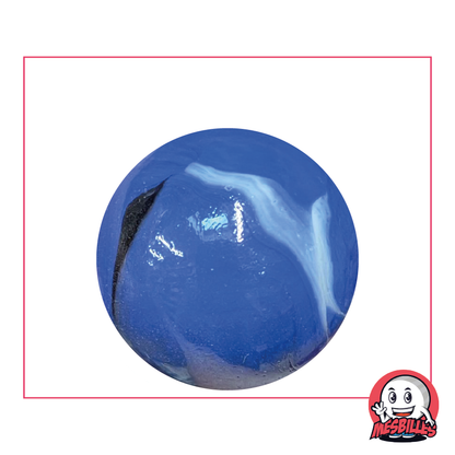 Marble Porcelain Blue 35 mm - My-Glassmarbles