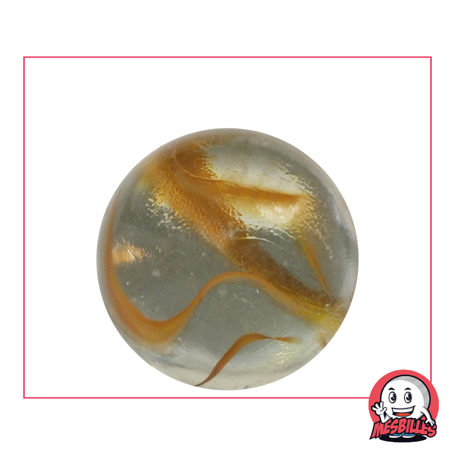 1 Orange Ribbon Marble 35 mm