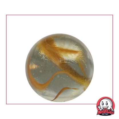 1 Orange Ribbon Marble 35 mm