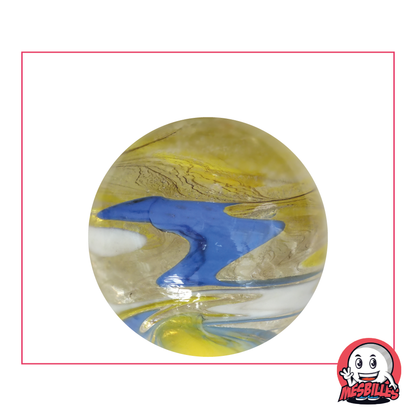 Marble Speedy Blue 35 mm, Même La Lumière N'attrape Pas - My-Glassmarbles
