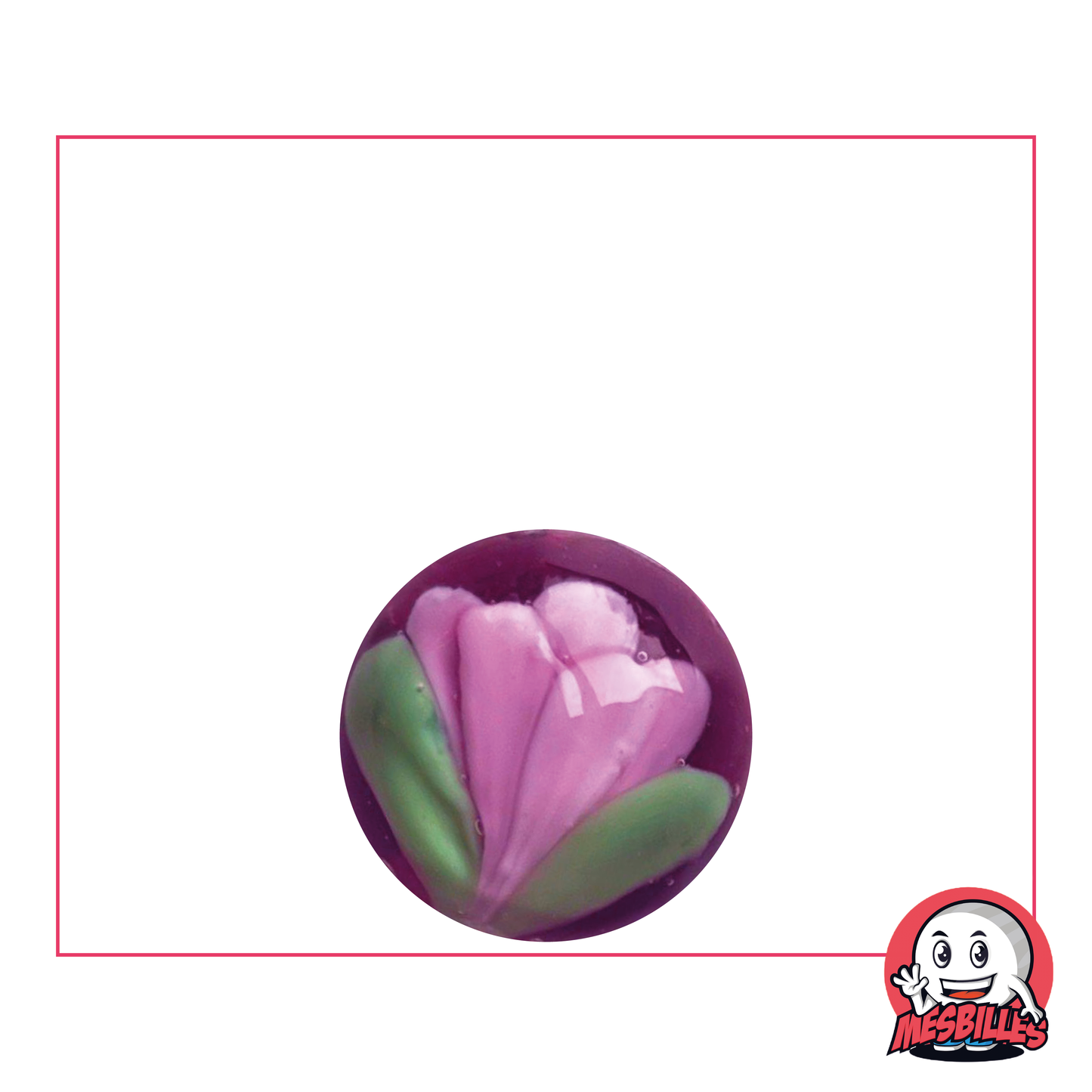 1 Purple Tulip Art Marble 16 mm