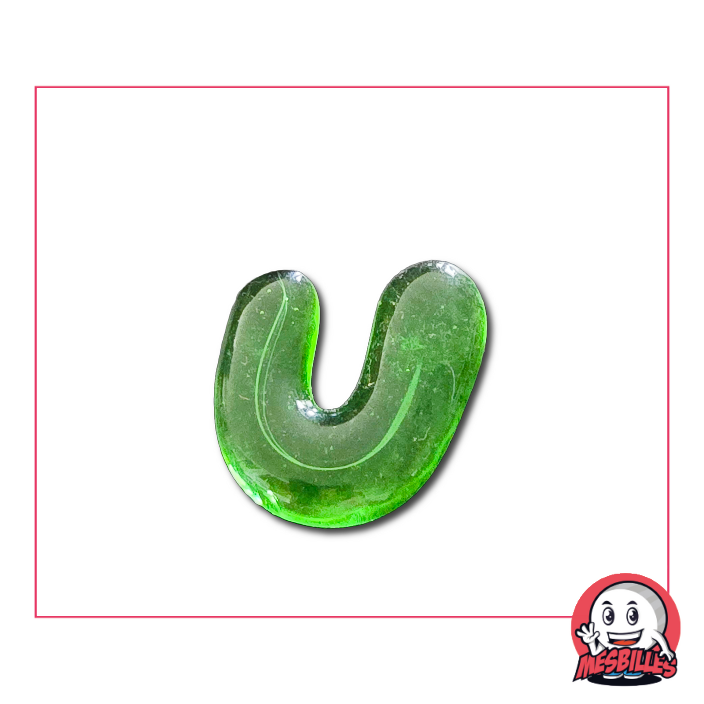 Flat Marble Virevolte Green - Irregular shape and natural tint in glass