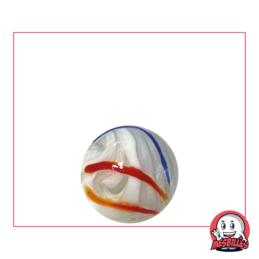16mm White Marble Zebra, the embodiment of domesticated savagery, optional roundness