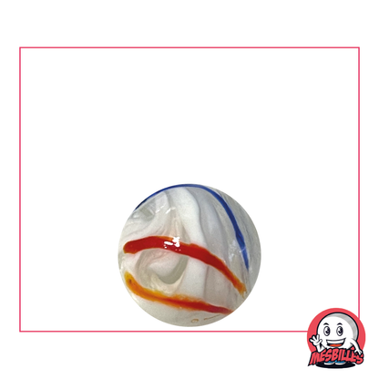 16mm White Marble Zebra, the embodiment of domesticated savagery, optional roundness