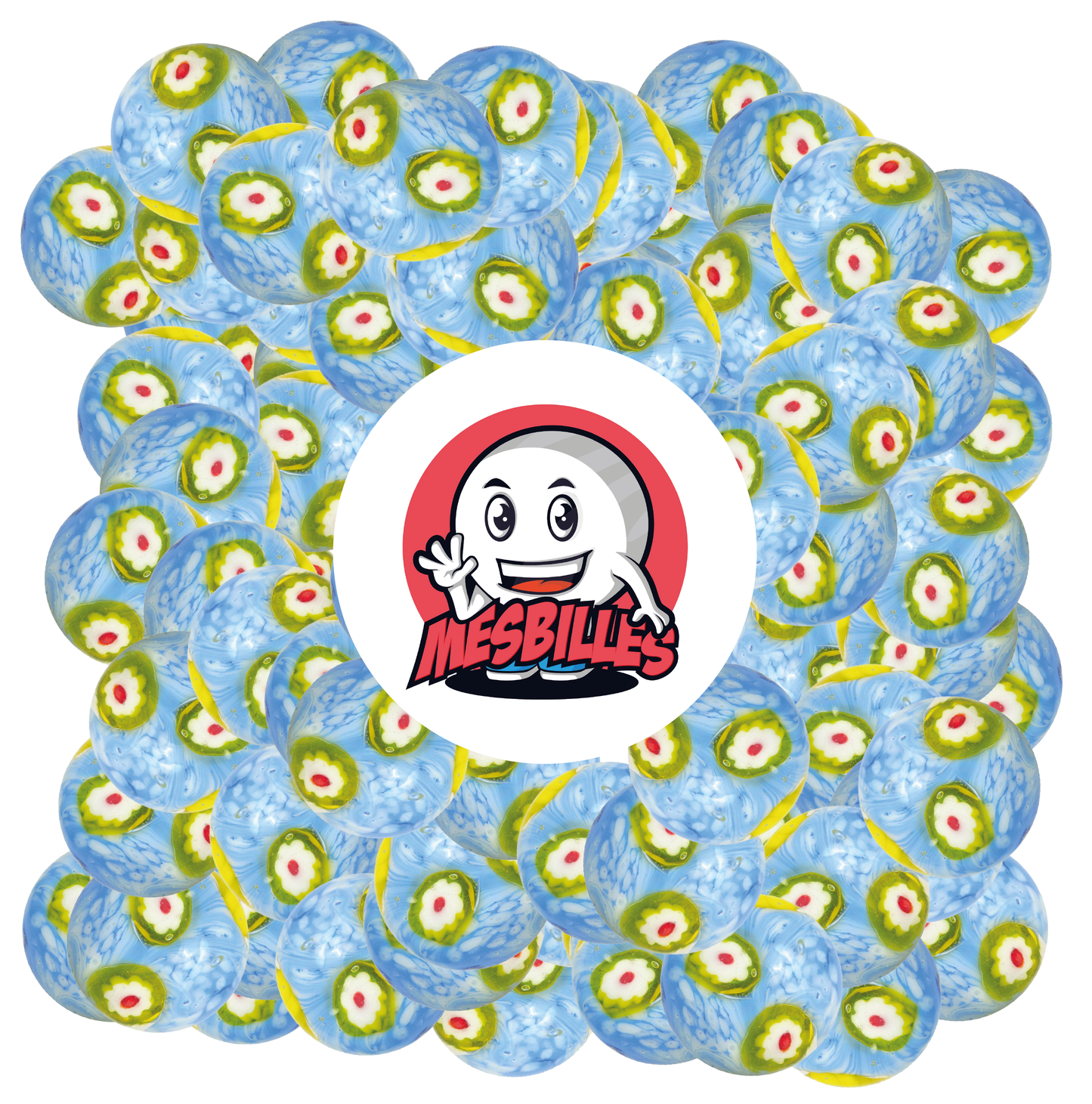 1 Marble Water Lily Flower Art 22 mm