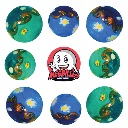 1 Blue Hokusai Marble 22 mm