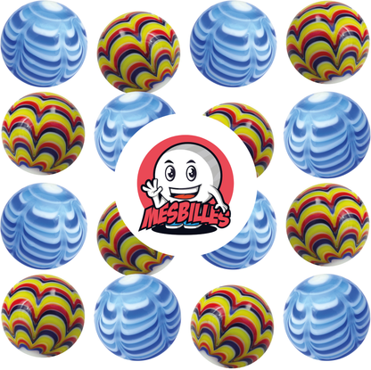 1 Red Hot Air Balloon Art Marble 25 mm