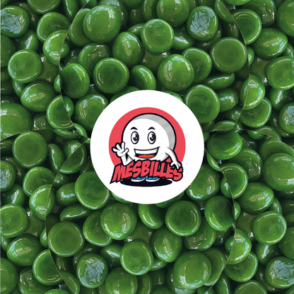 1 Flat Marble Dark Green Pearl 18 mm