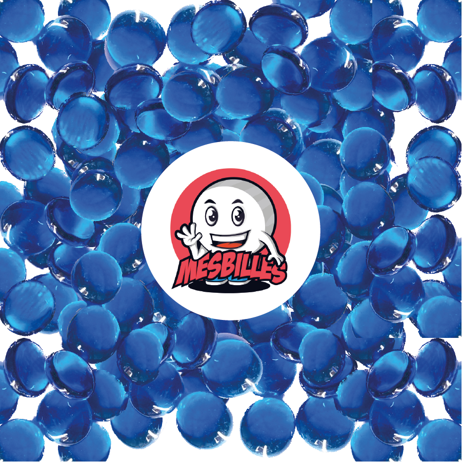 1 Flat Marble Soft-Translucent Blue 30 mm