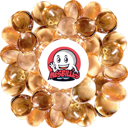 1 Flat marble 18 mm Iridescent Peach