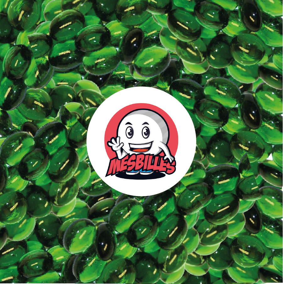 1 Flat marble 18 mm Dark Green Magnifier