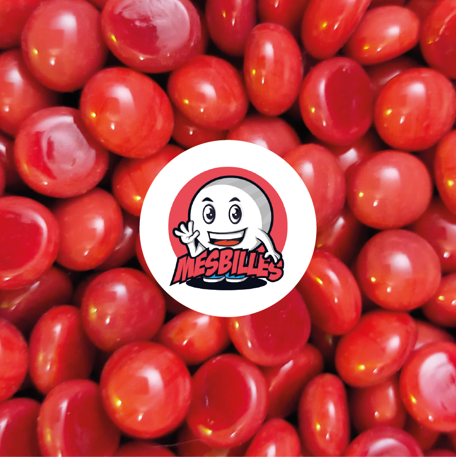 1 Flat marble 18 mm Red Pearl