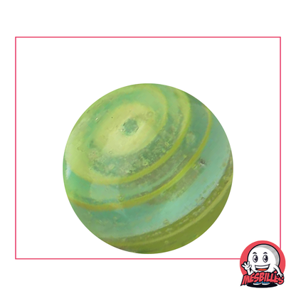 1 Yellow and Sky Blue Cyclone Marble 35 mm