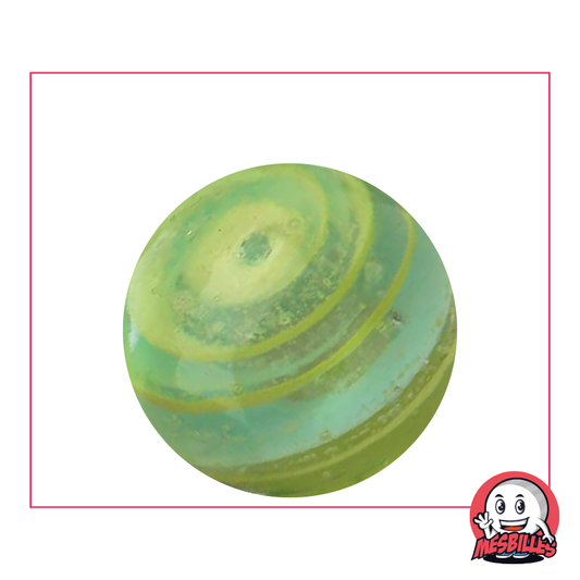 1 Yellow and Sky Blue Cyclone Marble 35 mm