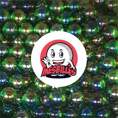 Add a precious touch to your games with the Light Green Iridescent marble. Buy it and let its brilliance dazzle you - My-Glassmarbles