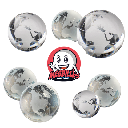 Collection d'Art Cristal World Marbles - Glass marbles 30 mm