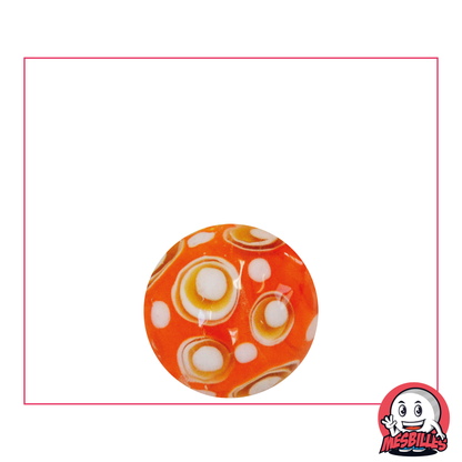 1 Orange Bubble Art Marble 16 mm