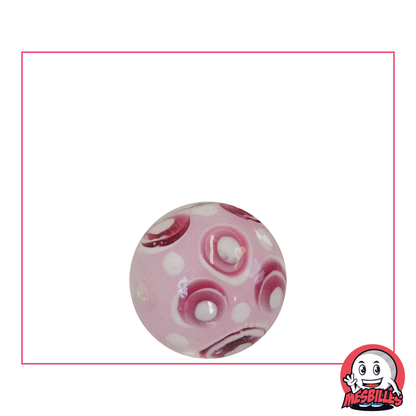1 Pink Bubble Art Marble 16 mm