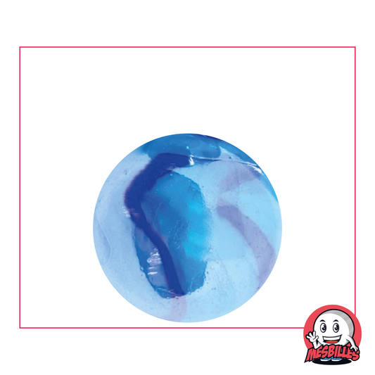 Bleu de Chine Marble, 25 mm, Shiny blue appearance with darker stripes for a touch of class.