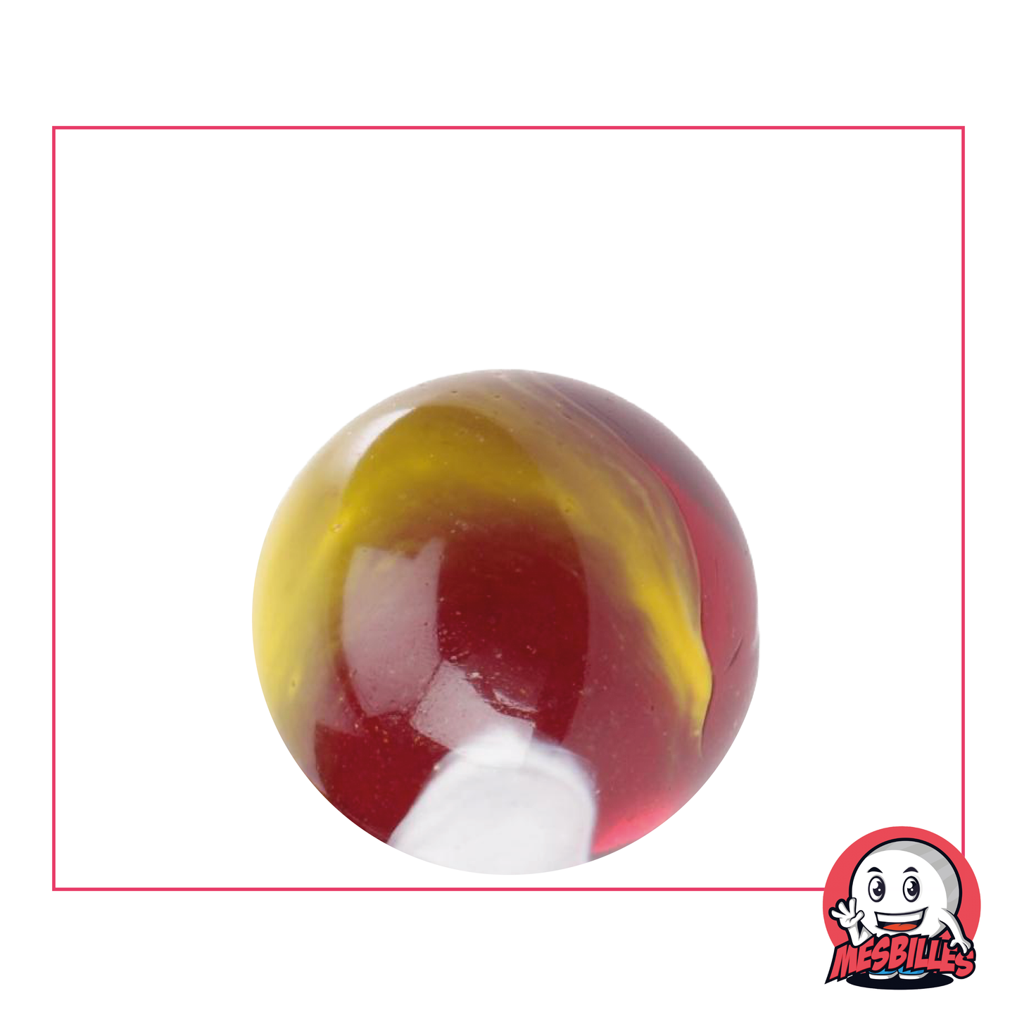 The 25 mm Marble Clown is the fun star of My-Glassmarbles. Its colourful patterns and deep hues bring a breath of fresh air to your Marbles games. Add a dose of good humour and a rainbow of laughter to your Marbles collection with the Clown marble.