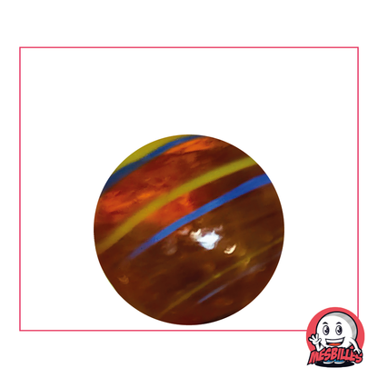 Kim'Play Cyclone Amber in Translucent Glass 25 mm - Refined Rusticity by My-Glassmarbles