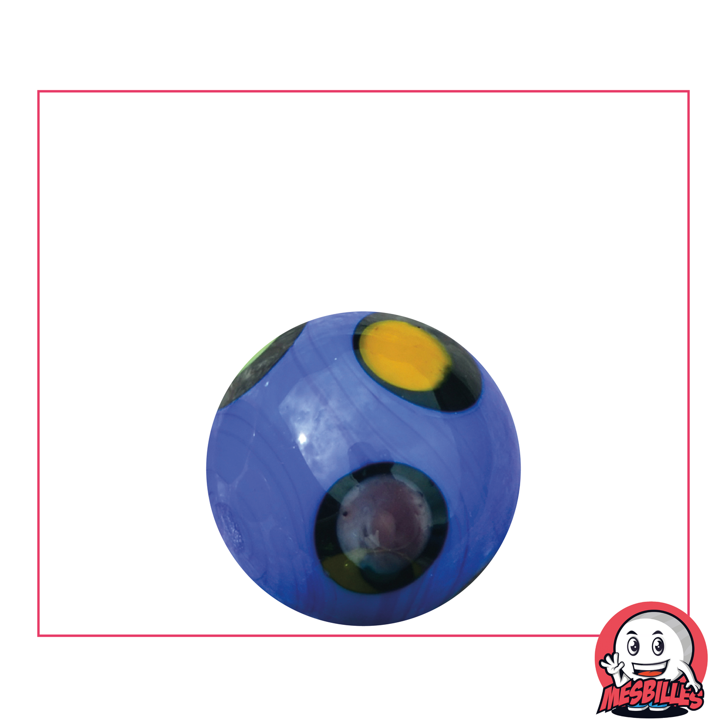 1 Blue Dot Art Marble 22 mm