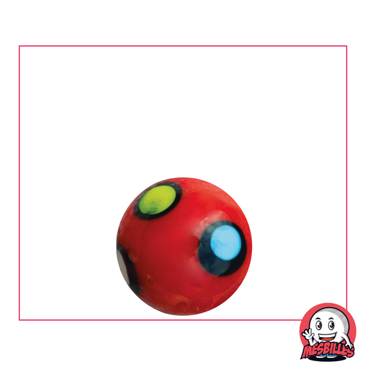 1 Red Dot Art Marble 16 mm