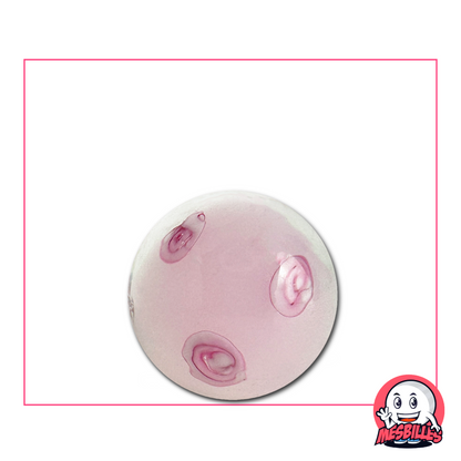 Handcrafted 22 mm Marble with a soft pink background decorated with floral motifs reminiscent of the delicate petals of the cherry blossom tree.