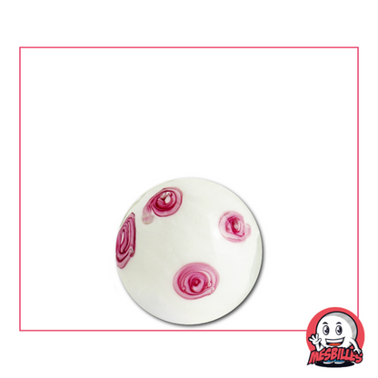 Handcrafted 16 mm glass Marble decorated with delicate pink flowers, evoking the fragile poetry of the cherry blossom.