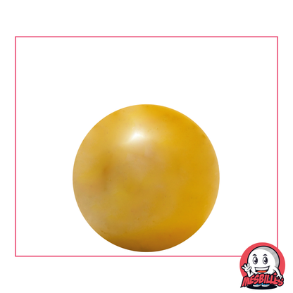 25 mm Glossy Marble - Opaque Glass and Shiny Yellow - My-Glassmarbles