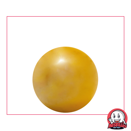 25 mm Glossy Marble - Opaque Glass and Shiny Yellow - My-Glassmarbles