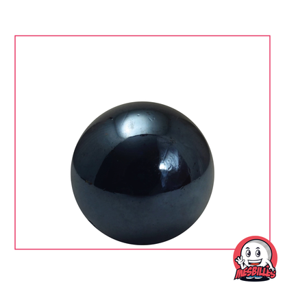 My-Glassmarbles - Black Glossy Pearlescent 25 mm bead