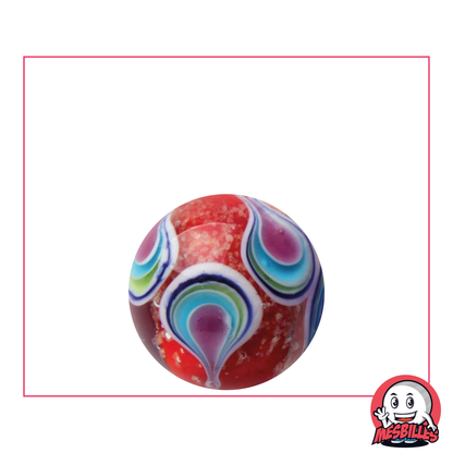 1 Red Phosphorescent Drop Art Marble 22 mm