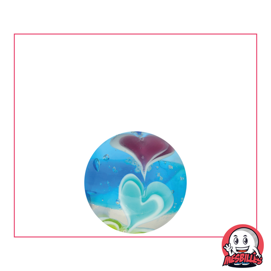 1 Blue Ice Cream Art Marble 16 mm