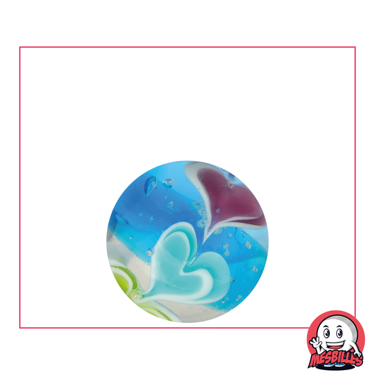 1 Marble Art Ice Cream Blue 22 mm