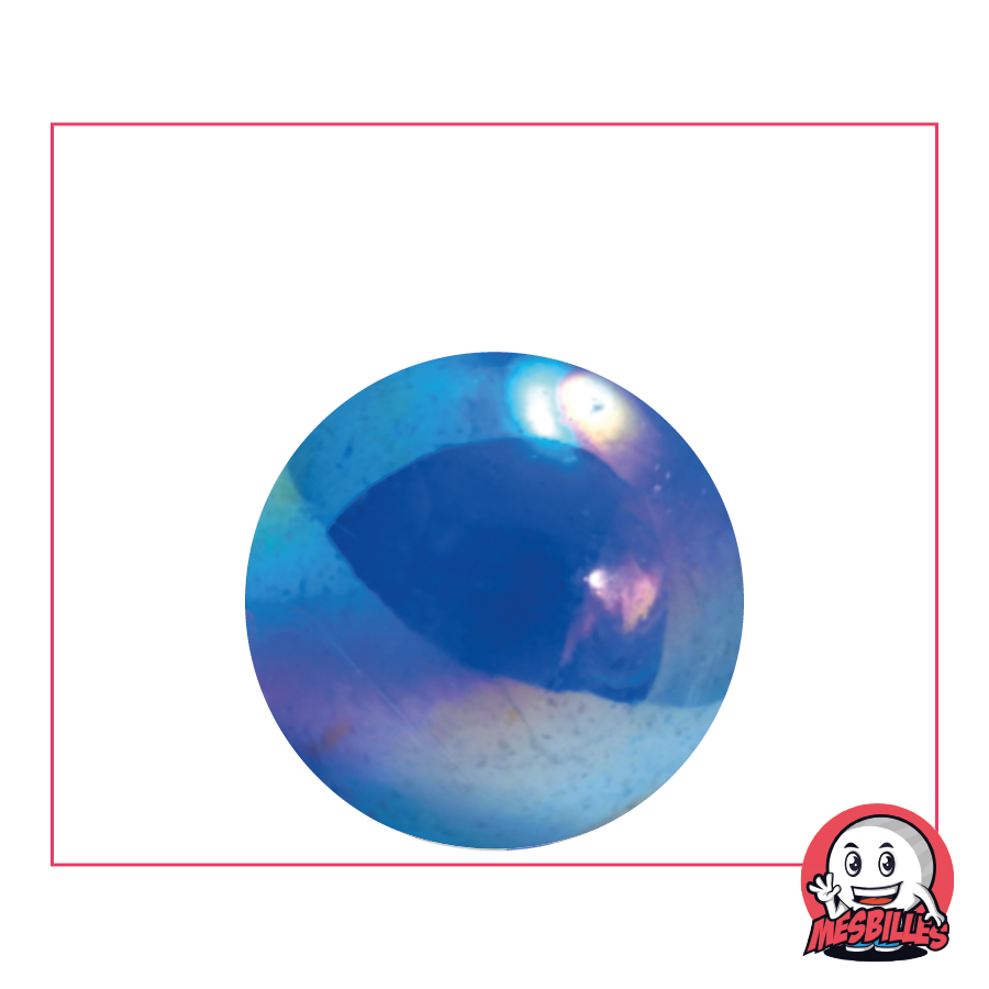 Blue Iridescent Marble 25 mm - Ride the Wave of Fun | My-Glassmarbles
