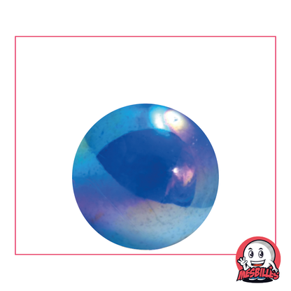 Blue Iridescent Marble 25 mm - Ride the Wave of Fun | My-Glassmarbles