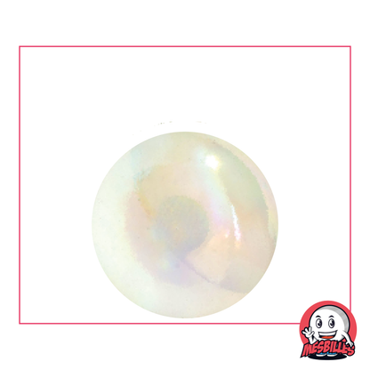 Iridescent Crystal Marble 25 mm, translucent glass marble, iridescent look for sparkling decorations.
