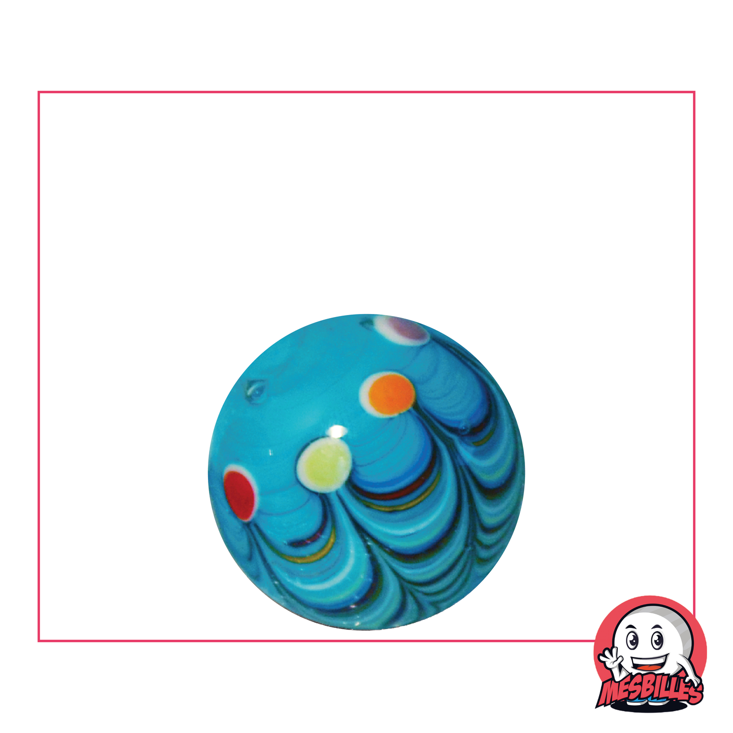 1 Blue Joker Art Marble 22 mm